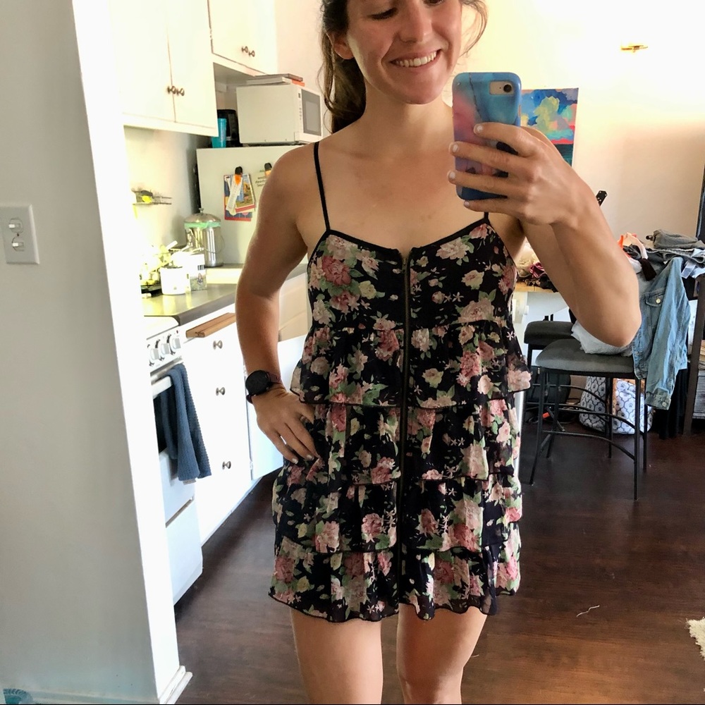 Dark blue / black floral dress